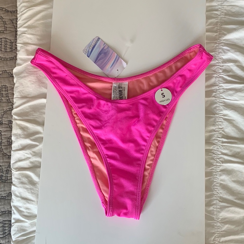 NWT High leg Neon Pink Bottom